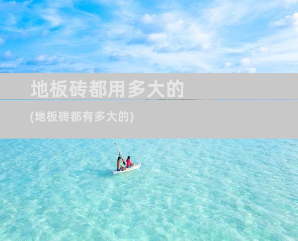 地板砖都用多大的(地板砖都有多大的)