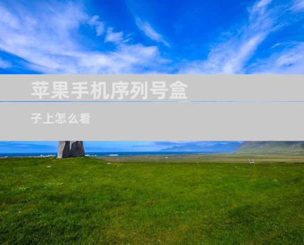苹果手机序列号盒子上怎么看