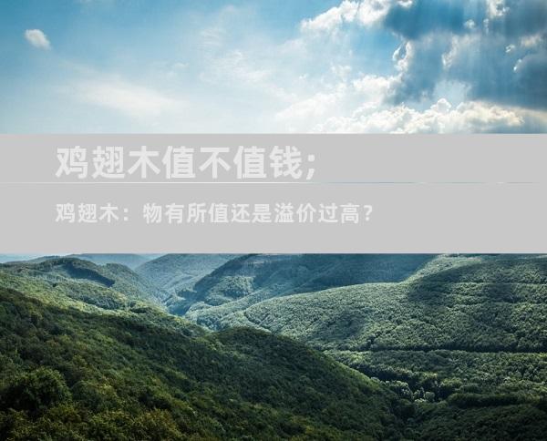 鸡翅木值不值钱;鸡翅木：物有所值还是溢价过高？
